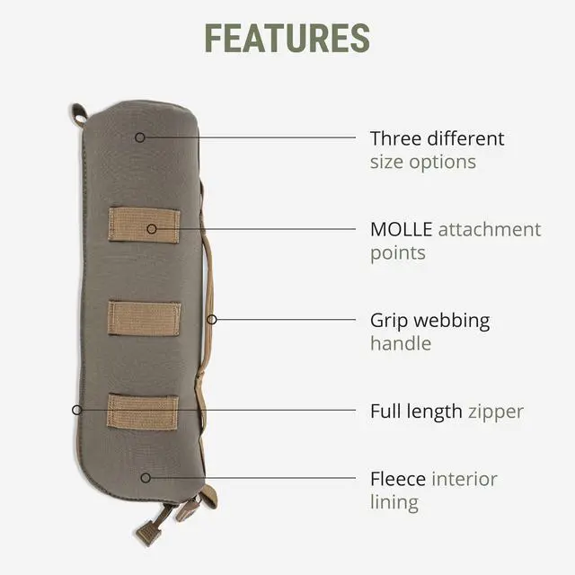 Alt view image 4 of 6 - Gear Straight Spotting Scope Case - Rugged Zippered Bag for Straight Spotting Scopes with Full-Length Zipper and MOLLE Webbing, Ranger Green, Medium
