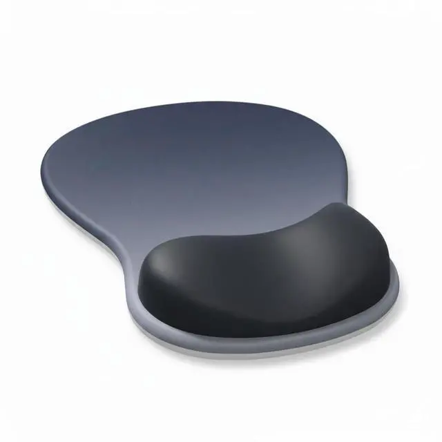 Main image of Ergonomic Mouse Pad with Memory Foam Wrist Support, Non-Slip PU Base, Smooth Lycra Surface, Comfortable Wrist Rest for Office, Home & Gaming Gray Black
