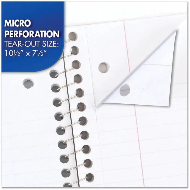 Alt view image 4 of 6 - Spiral Notebook, 1 Subject, College Ruled Paper, 7-1/2" x 10-1/2", 70 Sheets per Notebook, Colors Will Vary, 6 Pack (73065)
