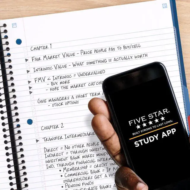Alt view image 3 of 7 - Advance Spiral Notebook + Study App, 5 Subject, College Ruled Paper, 8-1/2" x 11", 200 Sheets, Spiral Guard, Movable Tabbed Dividers, Black (73144)