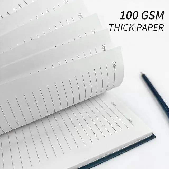Alt view image 3 of 7 - Lined Spiral Notebook A4 Large Black Journal 8.5" x 11"-4 Pack 7mm College Ruled Hardcover Notebooks 160 Pages 100GSM Thick Paper for Note Taking School Office Supplies