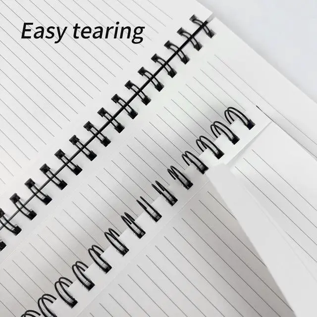 Alt view image 5 of 7 - Lined Spiral Notebook A4 Large Black Journal 8.5" x 11"-4 Pack 7mm College Ruled Hardcover Notebooks 160 Pages 100GSM Thick Paper for Note Taking School Office Supplies