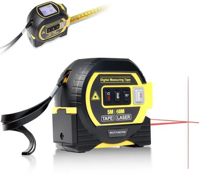 Main image of 2026The Ruler 3-in-1 Measuring Tape, Tools Tape Measure, 3-in-1 Rangefinder with Led Display, 3 in 1 Digital Tape Measure with Cross Line, AutoLock, Measure Area, Volume, Pythagorean