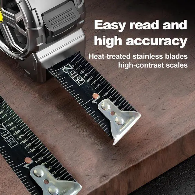 Alt view image 5 of 7 - Tape Measure 25ft, Stainless Steel Retractable Tape Measure, Waterproof & Rustproof Steel Measuring Tape with Hollow Design for Renovation, Construction, Carpentry (25')