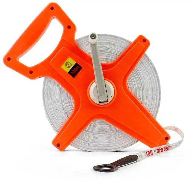 Main image of Tape Measure, 1/2" x 330' Open Reel Dual Sided Fiberglass Tape Measure for Engineer, Yard and Field, Measuring Tape