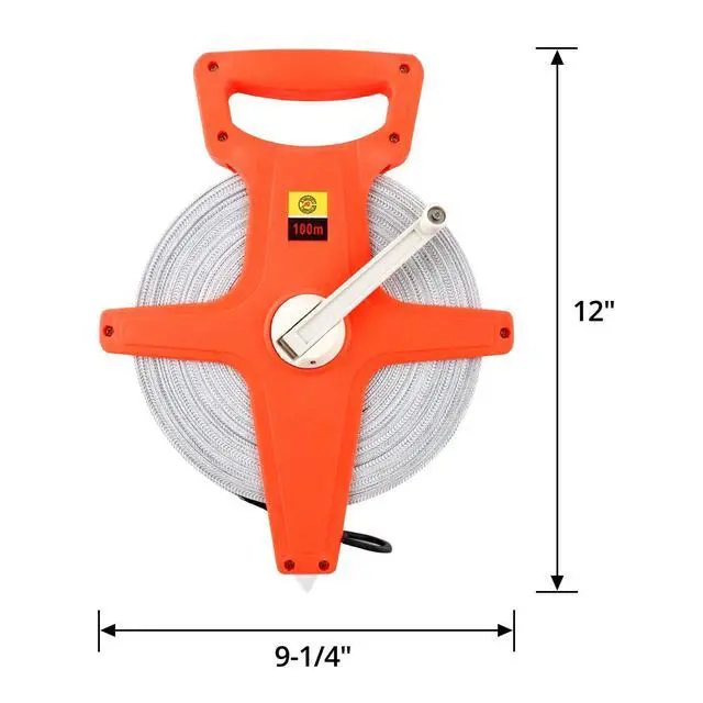 Alt view image 5 of 5 - Tape Measure, 1/2" x 330' Open Reel Dual Sided Fiberglass Tape Measure for Engineer, Yard and Field, Measuring Tape
