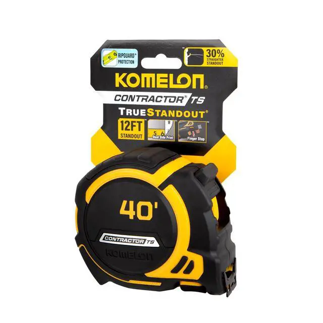 Alt view image 3 of 3 - 40-Ft Contractor TS Wide Blade Tape Measure with Backside Printing, Manual Lock, Long Standout (93440)