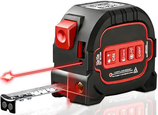 Main image of 3-in-1 Laser Tape Measure - 196ft Max Laser Distance Meter & 16ft AutoLock Measuring Tape, ±1/16" Professional Precision, Type-C Rechargeable, Magnetic Hook, 6 Mode for Construction