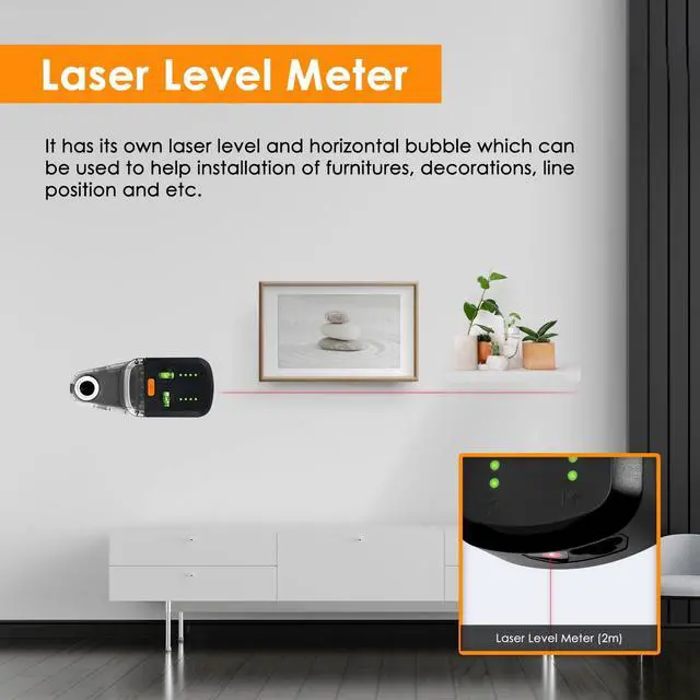 Alt view image 2 of 7 - Laser Leveler Tool 4-in-1 Wall Laser Level with Line Laser, Drill Dust Collector, Electronic Vacuum Suction Cup and Wall Bracket, Rechargeable Laser Level Tool for Picture Hanging, Home Renovations