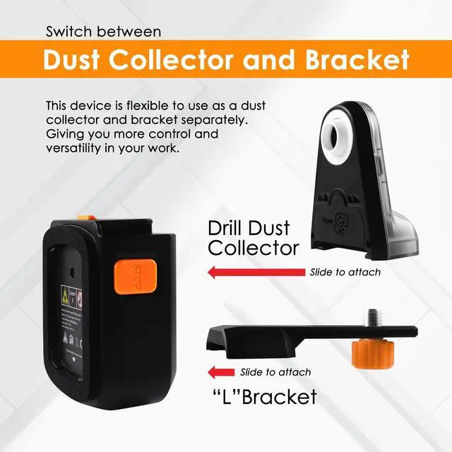 Alt view image 6 of 7 - Laser Leveler Tool 4-in-1 Wall Laser Level with Line Laser, Drill Dust Collector, Electronic Vacuum Suction Cup and Wall Bracket, Rechargeable Laser Level Tool for Picture Hanging, Home Renovations