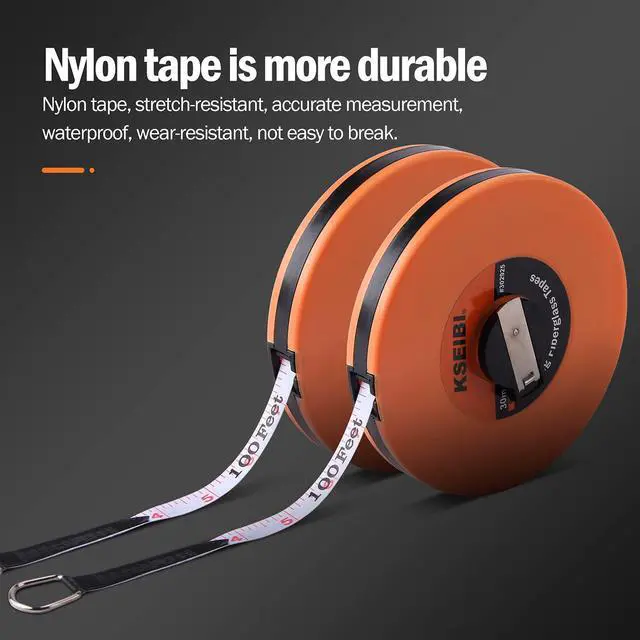 Alt view image 4 of 7 - 302910 Long Fiberglass Tape Measure Double Face Printing Inch/Metric for Construction Work (66ft / 20m)