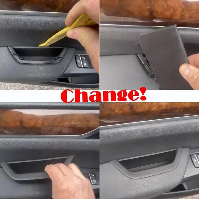 Alt view image 4 of 6 - Black Driver Side Door Armrest Handle Storage Compartment Compatible for BMW X3 F25 2010-2016 X4 F26 2014-2017 Cover Door Container Storage Box Door Armrest Cover