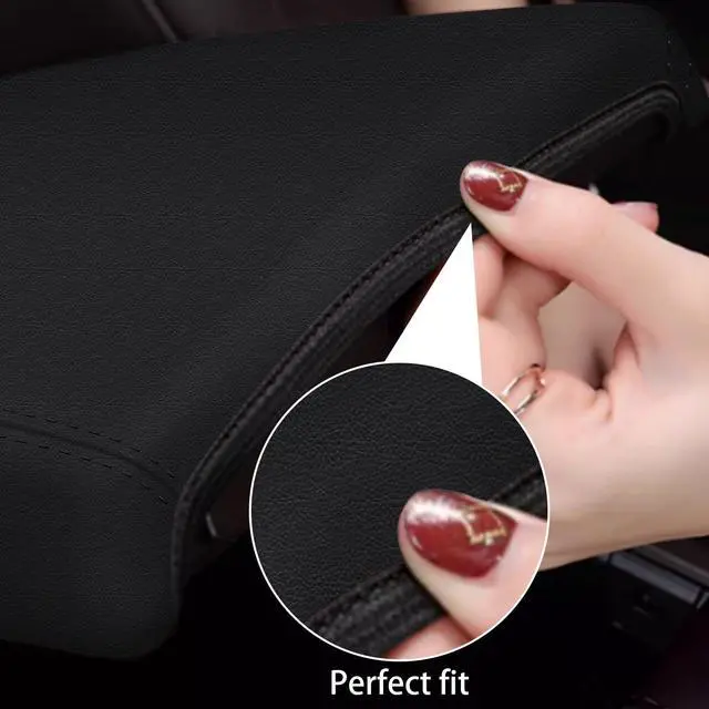 Alt view image 6 of 7 - Armrest Cover for BMW 3 Series 2012-2018 (Black),Center Console Cover for 2012 2013 2014 2015 2016 2017 2018 BMW 3 Series Accessories