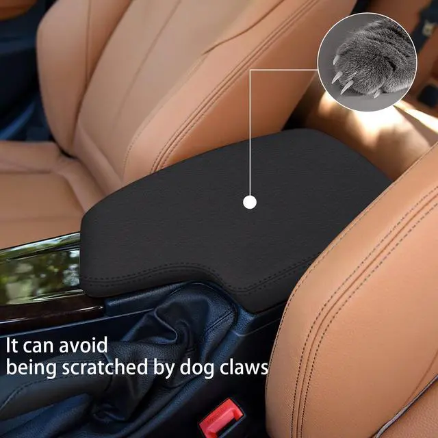 Alt view image 4 of 7 - Armrest Cover for BMW 3 Series 2012-2018 (Black),Center Console Cover for 2012 2013 2014 2015 2016 2017 2018 BMW 3 Series Accessories
