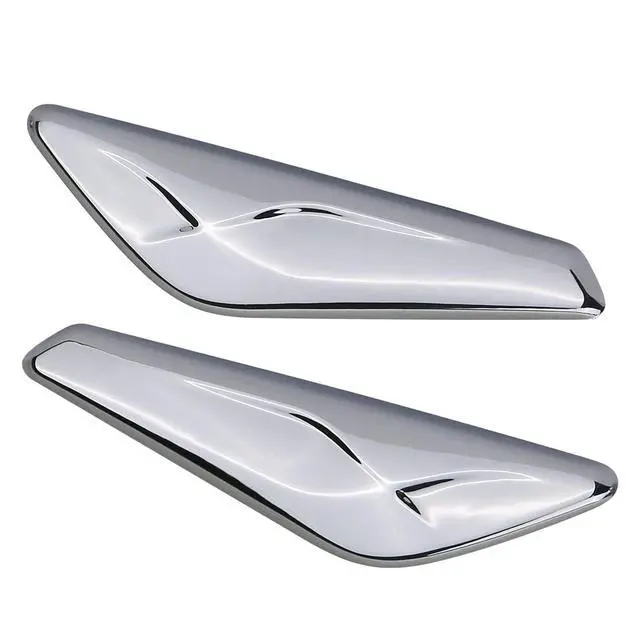 Main image of Front Fender Chrome Trim Finisher for Left Driver & Right Passenger Side Fender Compatible with BMW X3 F25 X4 F26 2011 2012 2013 2014 2015 2016 2017 Replaces 51117338569 51117338570
