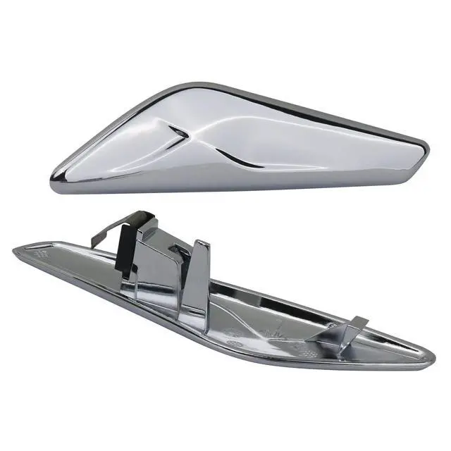 Alt view image 5 of 7 - Front Fender Chrome Trim Finisher for Left Driver & Right Passenger Side Fender Compatible with BMW X3 F25 X4 F26 2011 2012 2013 2014 2015 2016 2017 Replaces 51117338569 51117338570