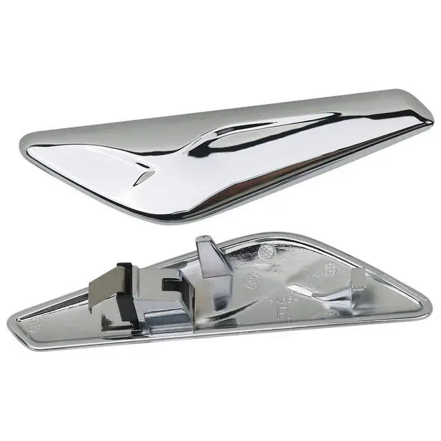 Alt view image 6 of 7 - Front Fender Chrome Trim Finisher for Left Driver & Right Passenger Side Fender Compatible with BMW X3 F25 X4 F26 2011 2012 2013 2014 2015 2016 2017 Replaces 51117338569 51117338570