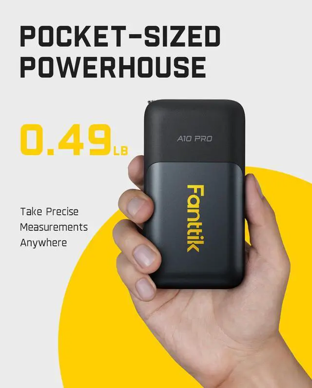 Alt view image 6 of 7 - A10 Pro 2-in-1 Digital Laser Tape Measure with HD IPS Color Display, 165Ft Rechargeable Laser Measurement Tool & 9.8Ft Measuring Tape, 6 Units Selectable, for Distance/Area/Volume