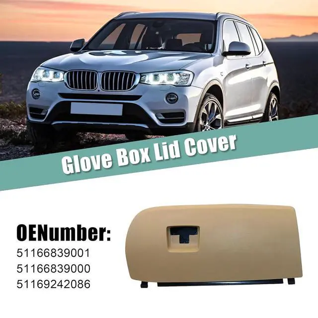 Alt view image 2 of 7 - 51166839001 Beige Dash Glove Box Door Lid Compatible with BMW 2011 2012 2013 2014 2015 2016 2017 2018 X3 X4 F25 F26 51166839000, 51169242086