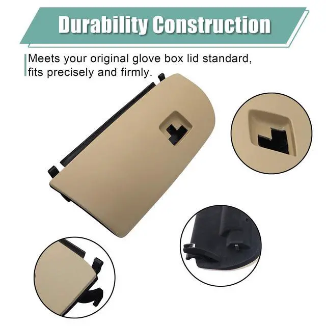 Alt view image 4 of 7 - 51166839001 Beige Dash Glove Box Door Lid Compatible with BMW 2011 2012 2013 2014 2015 2016 2017 2018 X3 X4 F25 F26 51166839000, 51169242086