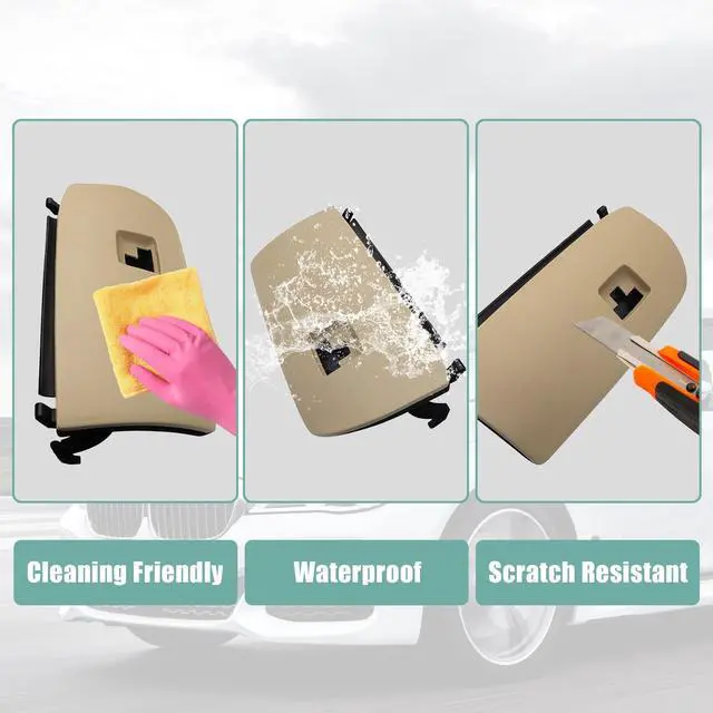 Alt view image 5 of 7 - 51166839001 Beige Dash Glove Box Door Lid Compatible with BMW 2011 2012 2013 2014 2015 2016 2017 2018 X3 X4 F25 F26 51166839000, 51169242086