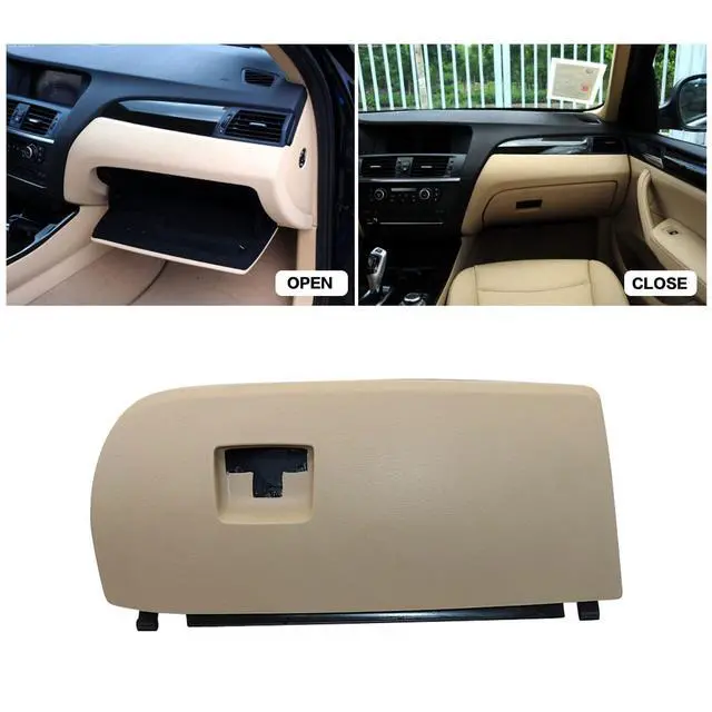Alt view image 6 of 7 - 51166839001 Beige Dash Glove Box Door Lid Compatible with BMW 2011 2012 2013 2014 2015 2016 2017 2018 X3 X4 F25 F26 51166839000, 51169242086