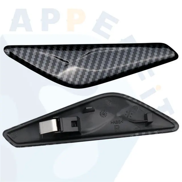 Alt view image 2 of 5 - Front Fender Carbon Fiber Trim Finisher for Left Driver & Right Passenger Side Fender Compatible with BMW X3 F25 X4 F26 2011 2012 2013 2014 2015 2016 2017 51117338569 51117338570