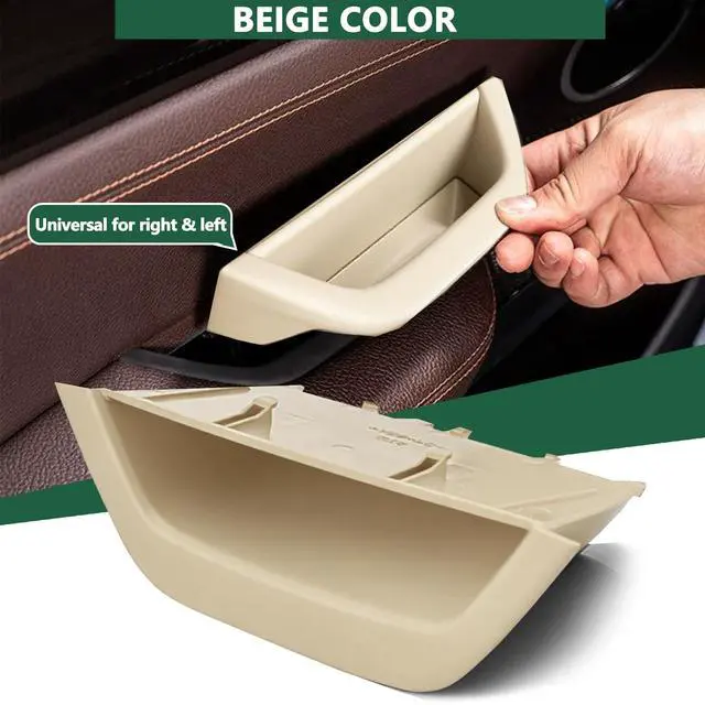 Alt view image 2 of 5 - Door Armrest Storage Box Compatible with BMW X3 F25 2010-2016,X4 F26 2014-2017,Driver Side Door Armrest Handle Storage Compartment Cover Container Storage BoxBeige