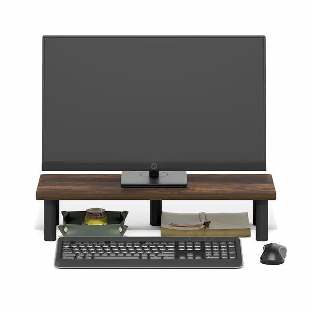 Alt view image 4 of 6 - Turn-N-Tube Monitor Stand Riser, 23.6" Wide Rectangle Monitor Riser, Laptop Stand for Desk, Office Desk Accessories, Desktop Organizers and Accessories, Toolless Assembly, Amber Pine