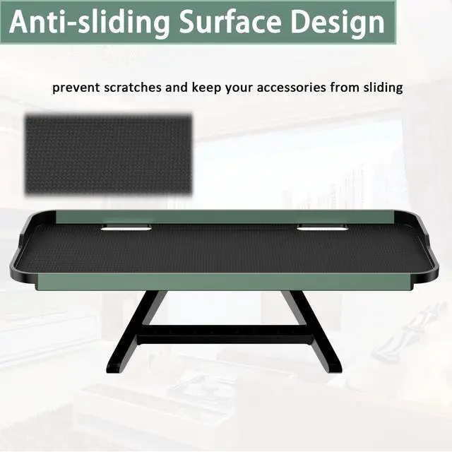 Alt view image 4 of 7 - TV Screen Top Shelf Monitor Shelf Adjustable Computer Screen for Office Desk,Cellphone Stand,Media Box, Game Console,Router 11.8x4.7 inch TV Tray Stand Mount Storage Organizer Bracket 1 Piece