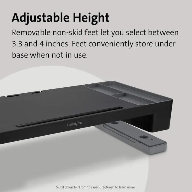Alt view image 3 of 7 - Organizing Monitor Stand-Black (K58300WW)