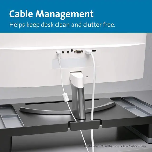 Alt view image 7 of 7 - Organizing Monitor Stand-Black (K58300WW)
