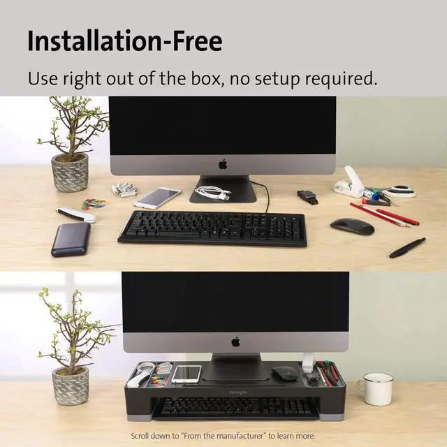 Alt view image 6 of 7 - Organizing Monitor Stand-Black (K58300WW)