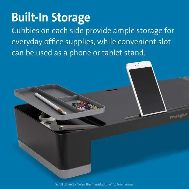 Alt view image 4 of 7 - Organizing Monitor Stand-Black (K58300WW)