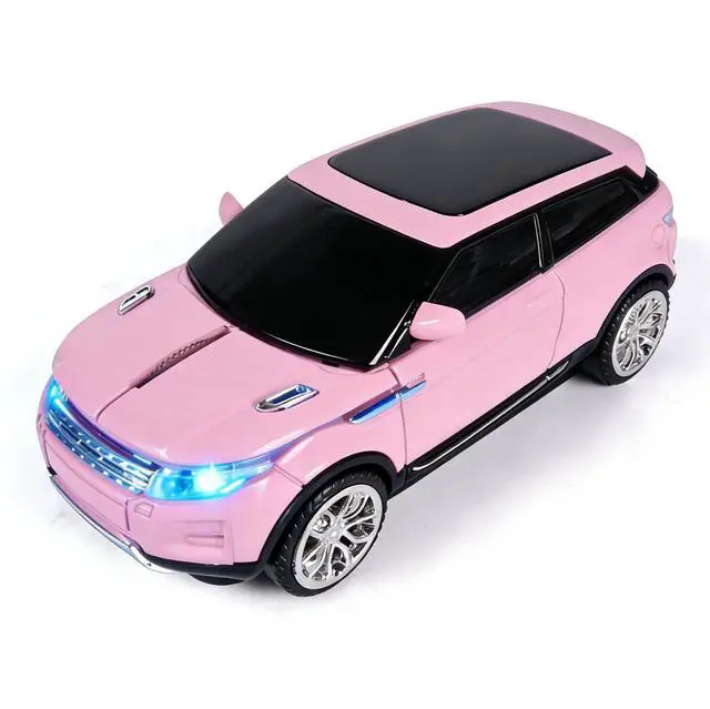 Main image of Wireless Mouse Cute Pink Car Mice, Portable Compact Novelty Cool Fun Mice, Funny USB Girly Mouse for Laptop PC Computer Tablet Macbook Kids Girl Boy Women Men Mom Small Hands Travel Office School Gift