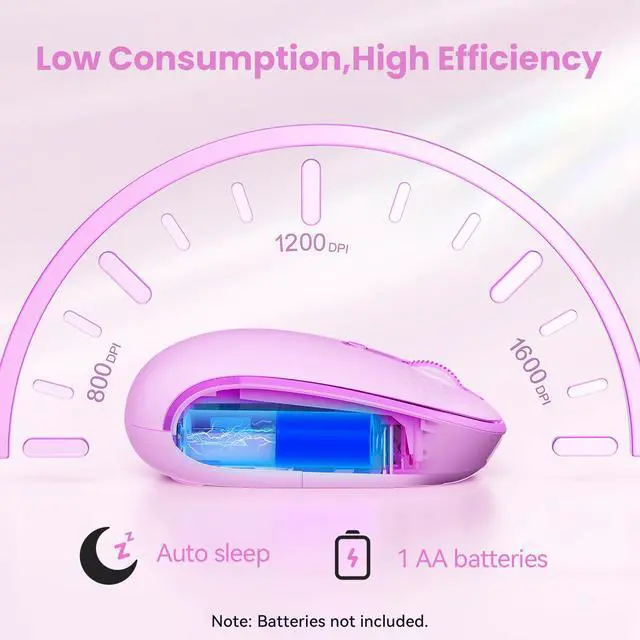 Alt view image 3 of 7 - Wireless Mouse,Bluetooth Mouse (BT5.3/5.0 & 2.4G) with USB Receiver Silent Optical Computer MiceWide Compatibility