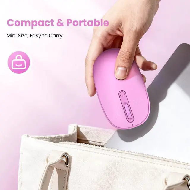Alt view image 5 of 7 - Wireless Mouse,Bluetooth Mouse (BT5.3/5.0 & 2.4G) with USB Receiver Silent Optical Computer MiceWide Compatibility
