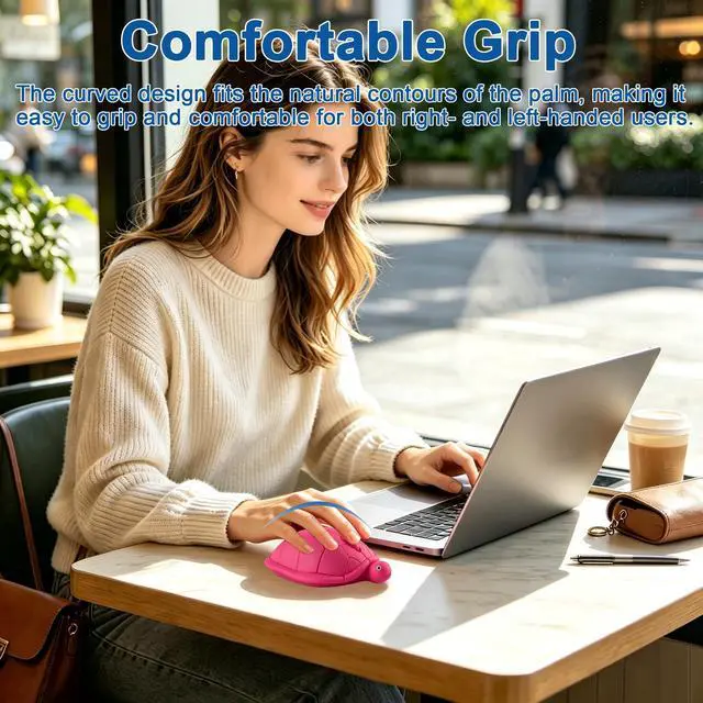Alt view image 5 of 7 - Wireless Mouse Cute Small Animal Turtle Shape Computer Mouse Portable 2.4G 1600 DPI Optical USB Silent Cordless Mice 3 Buttons Travel Mouses for Laptop PC Computer NoteBook MacBook Kids Girls Gifts