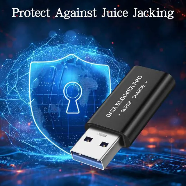 Alt view image 4 of 7 - USB Data Blocker USB Type-A 3.0 Data Defender Only for Quick Charge Protect Against Juice Jacking Secure Adapter Refuse Hacking for Smartphones Tablets Laptops - 2PCS