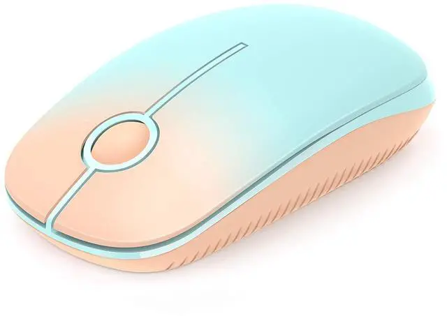 Main image of Wireless Mouse, 2.4G Slim Portable Computer Mice with Nano Receiver for Notebook, PC, Laptop, Computer (Orange to Green)