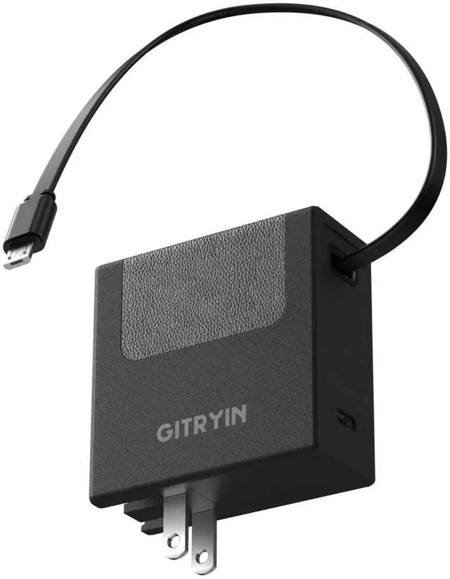 Main image of Portable Micro USB Charger, Retractable Wall Charger with 33.5in Charging Cable, 40W Fast Charging Block with USB C Port Compatible with Samsung Galaxy S7 S6 J8 J7 Note 5,Kindle,LG,PS4, Black