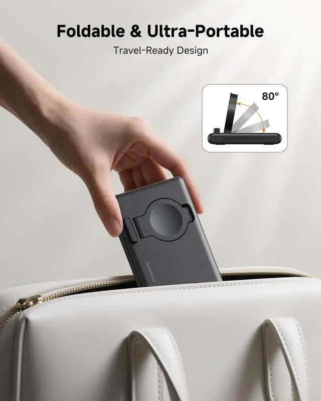 Alt view image 5 of 7 - Dual Charger for Samsung Watch 8/8 Classic/Ultra (2025)/7/Ultra/FE/6/6 Classic/5/5 Pro/4/3/Active 2/Active, Portable Wireless Charging Dock for 2 Galaxy Watches, SwanScout 507DS