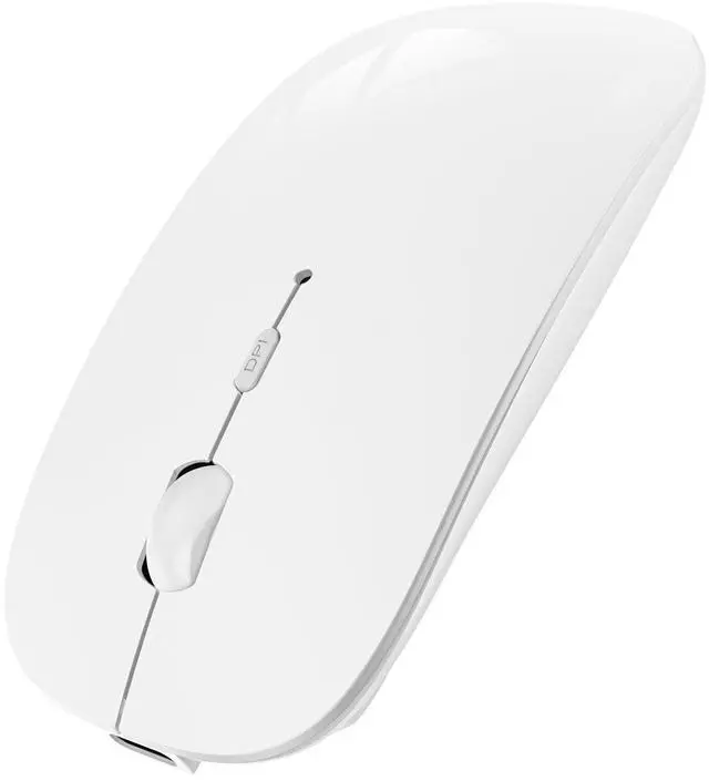 Main image of Bluetooth Mouse for Laptop/MacBook/iPad/Android PC,Rechargable Quiet Slim Wireless Mice Compatible with Windows/Linux/Tablet,White