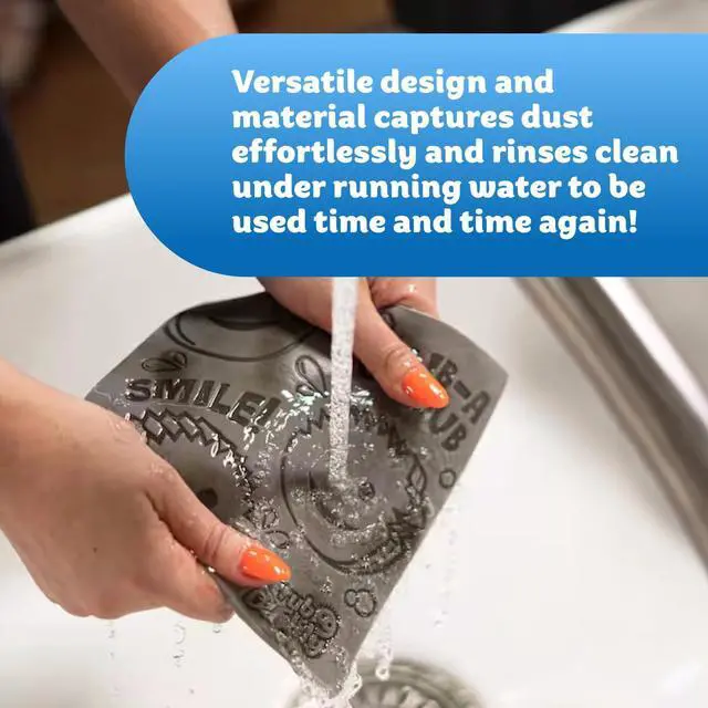 Alt view image 4 of 7 - Damp Duster Sponge & Towel Bundle - 4 Dusting Sponges & 4 Damp Duster Towels - Swipe & Polish Blinds, Baseboards, Furniture & More (8 Piece Bundle)