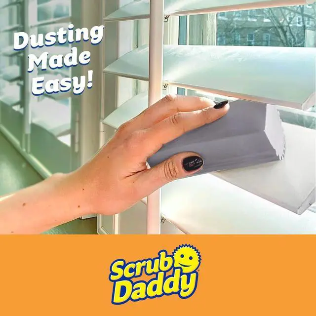 Alt view image 6 of 7 - Damp Duster Sponge & Towel Bundle - 4 Dusting Sponges & 4 Damp Duster Towels - Swipe & Polish Blinds, Baseboards, Furniture & More (8 Piece Bundle)