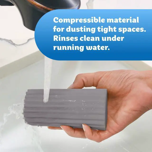 Alt view image 7 of 7 - Damp Duster Sponge & Towel Bundle - 4 Dusting Sponges & 4 Damp Duster Towels - Swipe & Polish Blinds, Baseboards, Furniture & More (8 Piece Bundle)