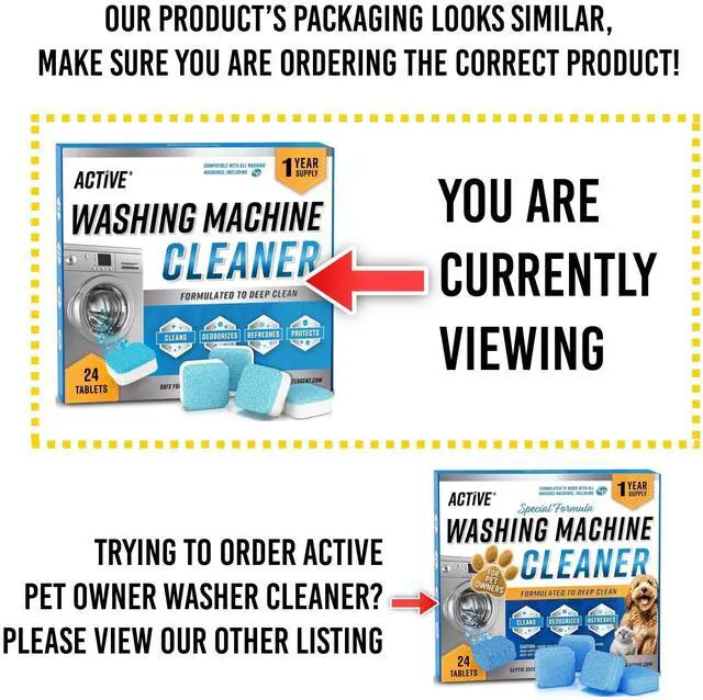 Alt view image 5 of 5 - Washing Machine Cleaner Descaler 24 Pack - Deep Cleaning Tablets For HE Front Loader & Top Load Washer, Septic Safe Eco-Friendly Deodorizer, Clean Inside Drum and Laundry Tub Seal - 12 Month Supply