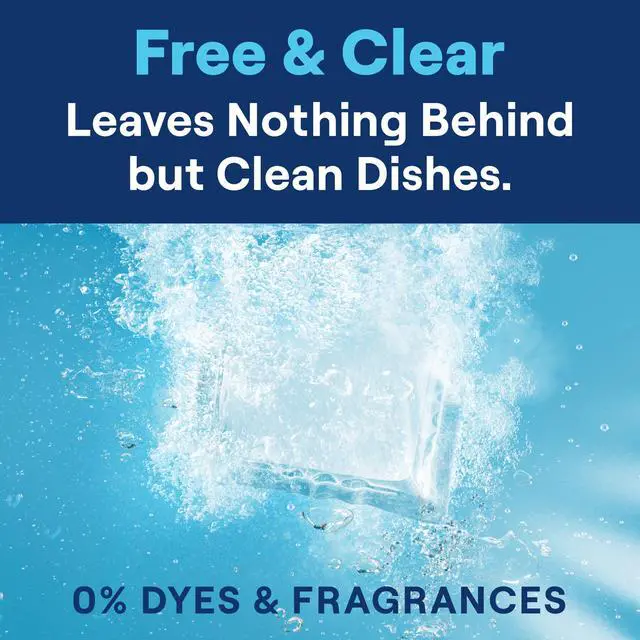 Alt view image 5 of 7 - Dishwasher Detergent Packs, Free & Clear, 45 Count, Pack of 2, Plant Powered Cleaning, Fights Greasy Reside & Stuck-On Food For Sparkling Dishes, Fragrance-Free & Septic Safe