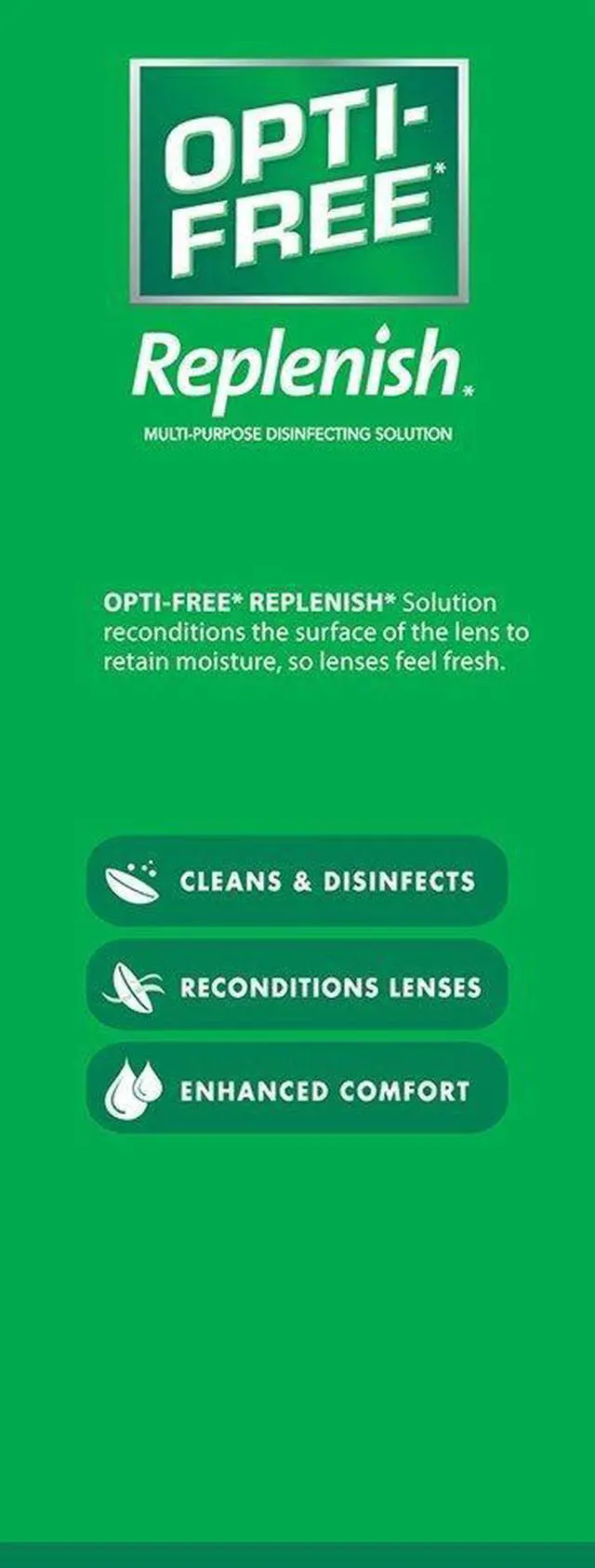 Alt view image 3 of 6 - Replenish Multi-Purpose Disinfecting Solution With Lens Case, 10 Fl Oz
