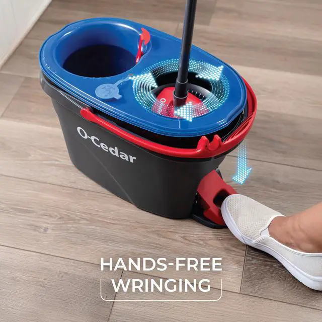 Alt view image 4 of 7 - RinseClean Spin Mop & Bucket System | Clean with Clean Water | Removes 99% of Bacteria